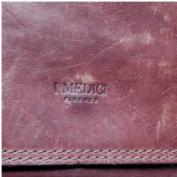 I Medici Vintage Brown Leather Crossbody/Messenger Bag - Tuscan Craftsmanship - Picture 3 of 15
